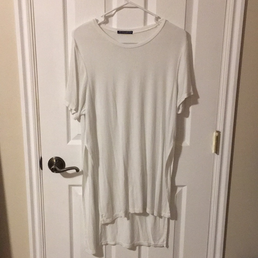 BRANDY MELVILLE white crop shirt